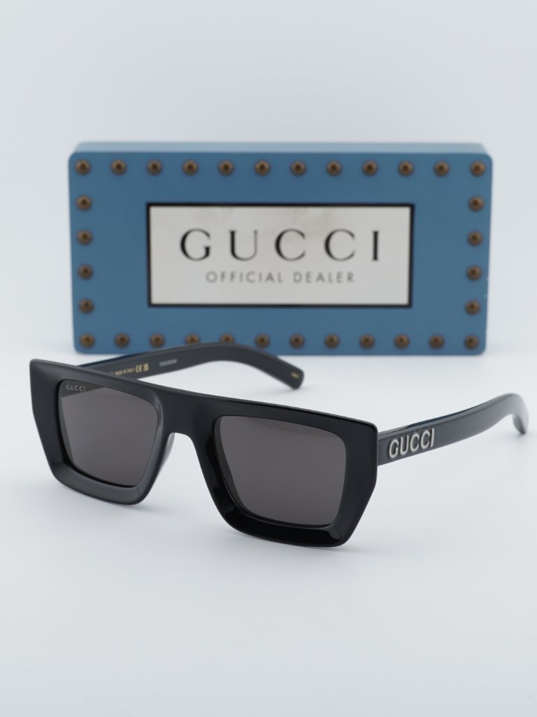 Gucci Gg1723s 001 Square Sunglasses - Black / Grey